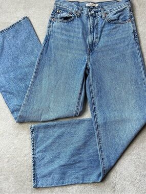 Levi's Ribcage Wide Leg Jeans Women’s 27x32 High Rise Denim Cotton Premium